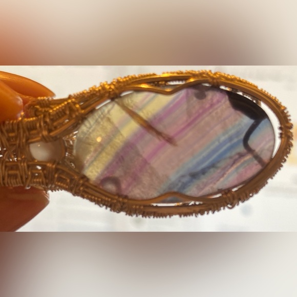 Rainbow Fluorite Pendant - Picture 7 of 14